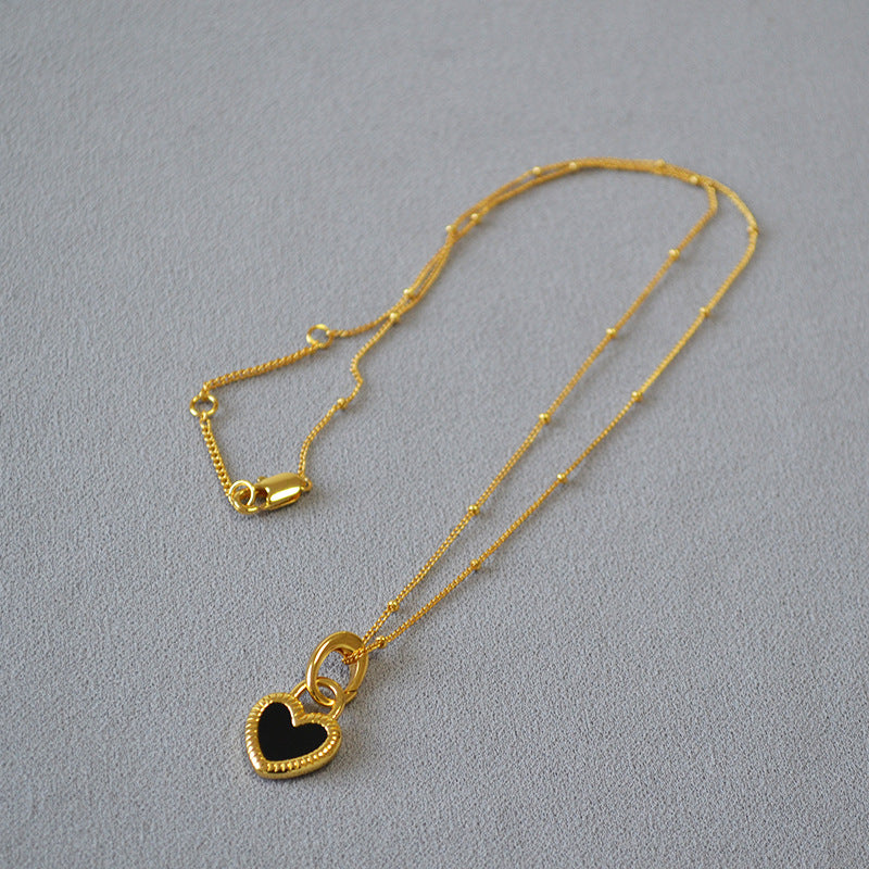 Collana con Ciondolo a Cuore Dorata