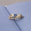 Anello a Strati con Zirconia Blu