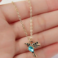 Collana con Colibrì e Zirconia e Smalto