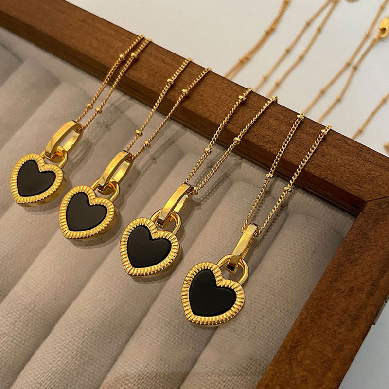 Collana con Ciondolo a Cuore Dorata