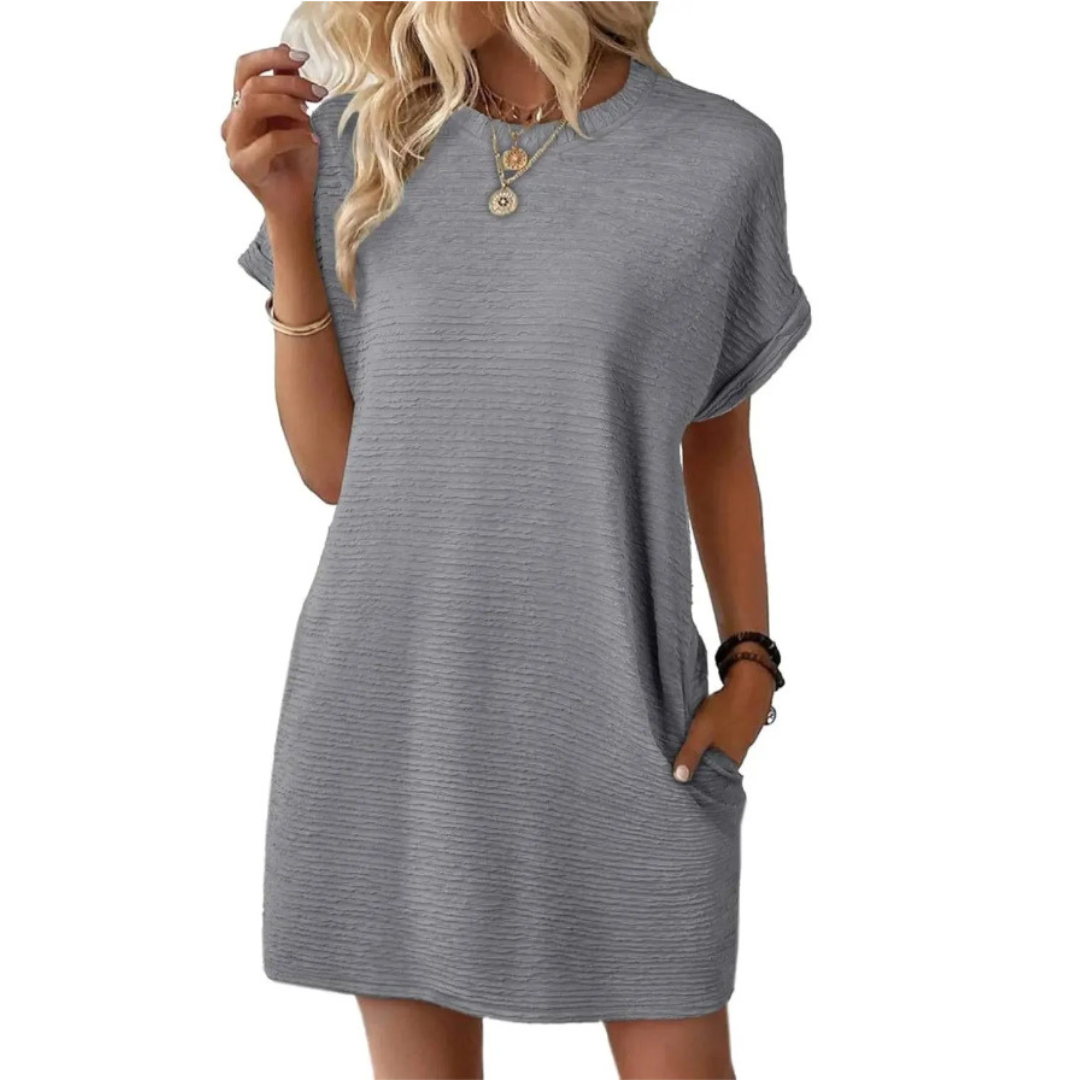 EVASHA | Abito estivo minimal girocollo
