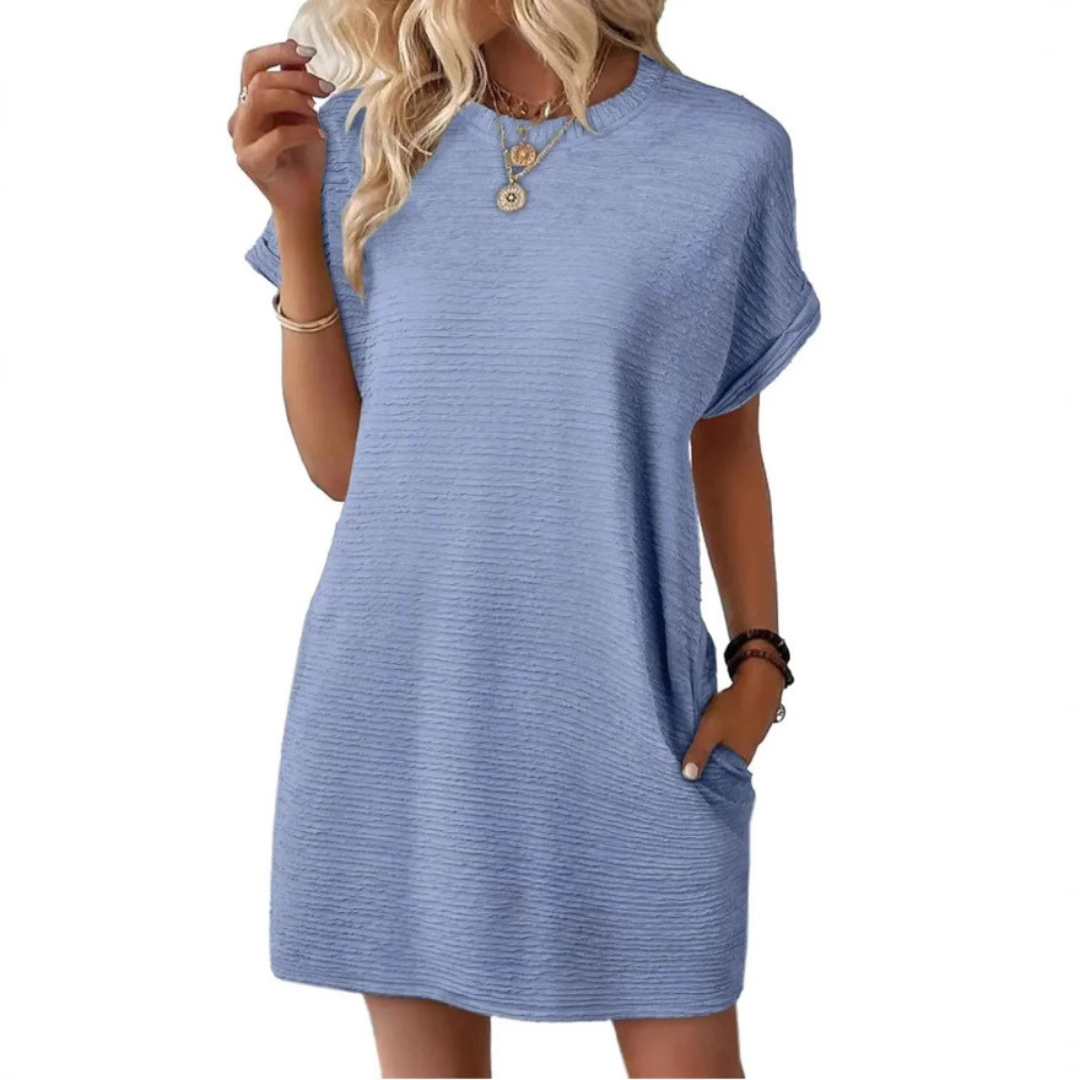 EVASHA | Abito estivo minimal girocollo