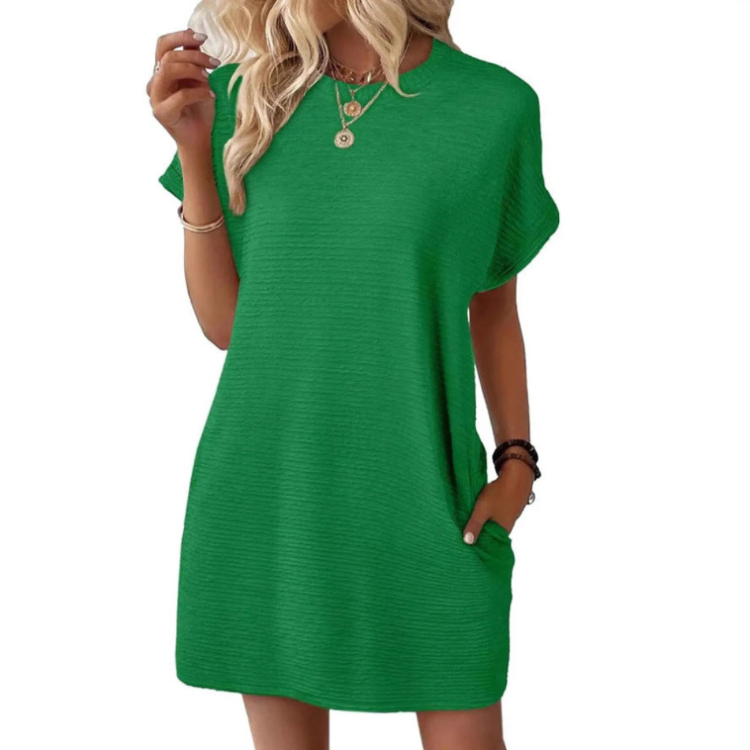 EVASHA | Abito estivo minimal girocollo
