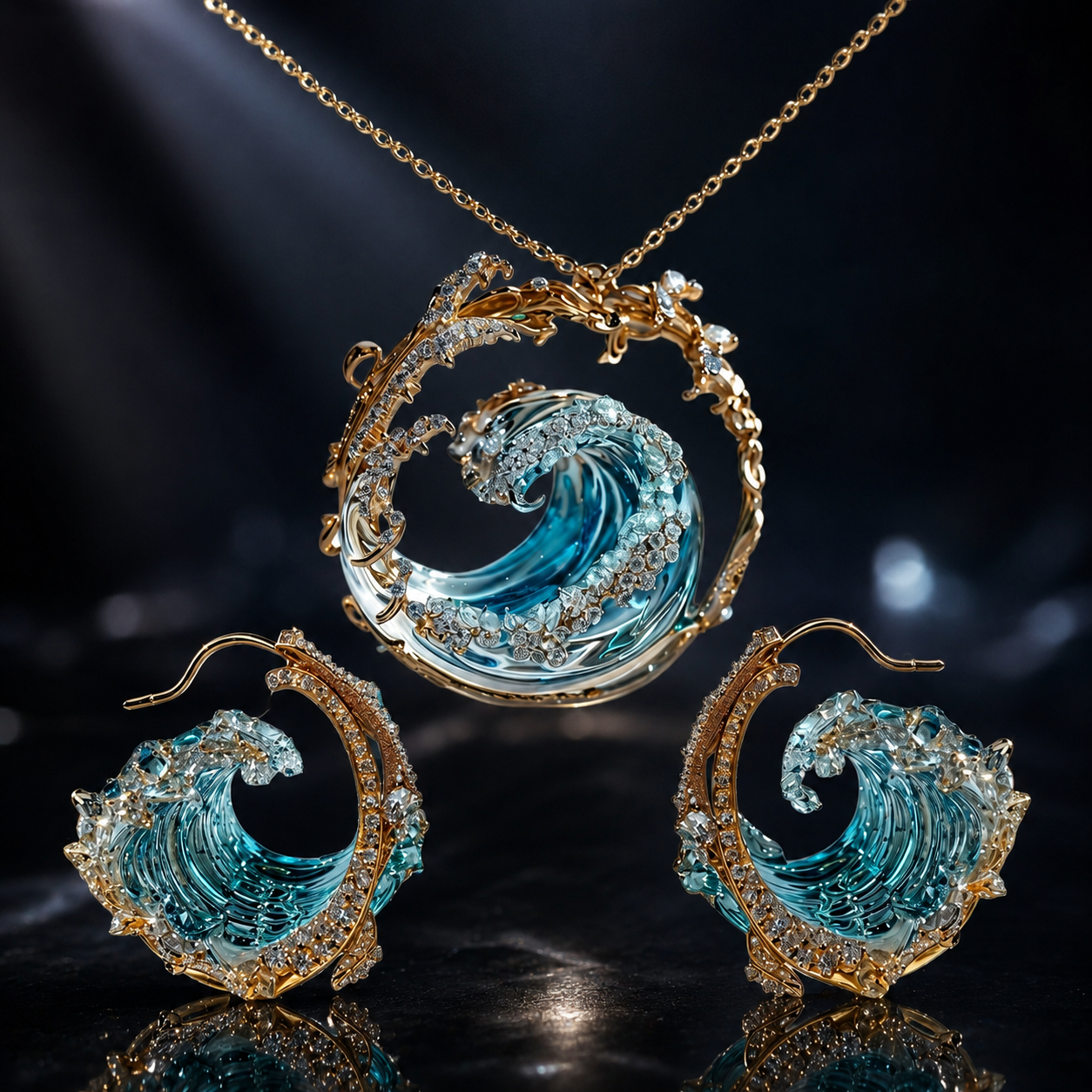 Set di gioielli ispirato al mare