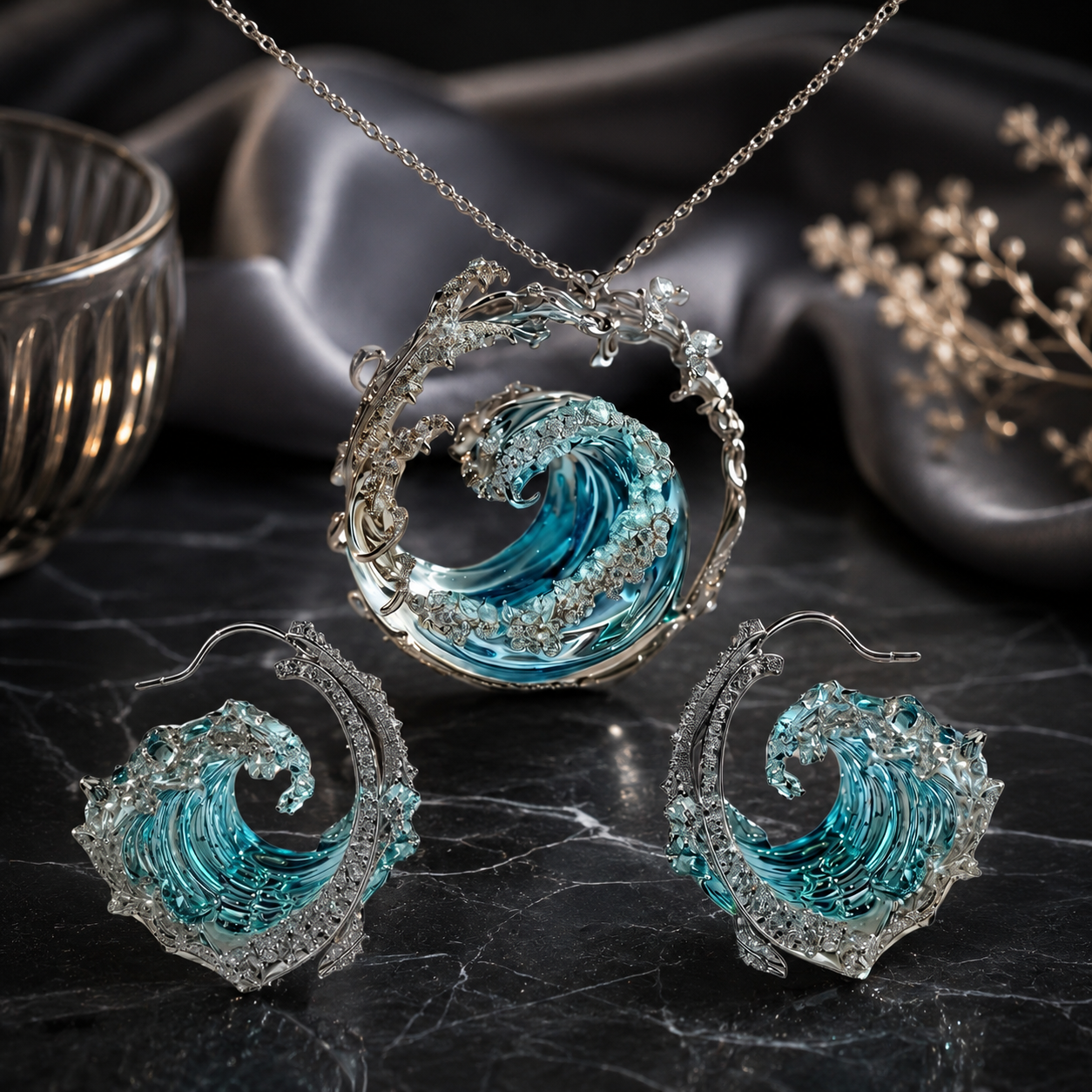Set di gioielli ispirato al mare