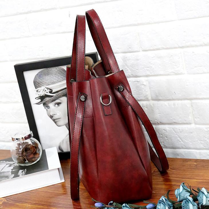 Riley | Set 4 pezzi borse in pelle morbida vintage