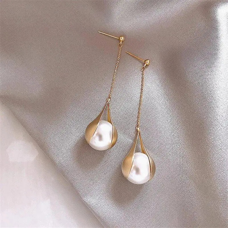 Orecchini con Perle Dorati