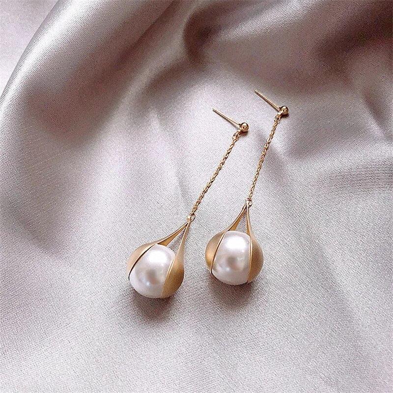 Orecchini con Perle Dorati