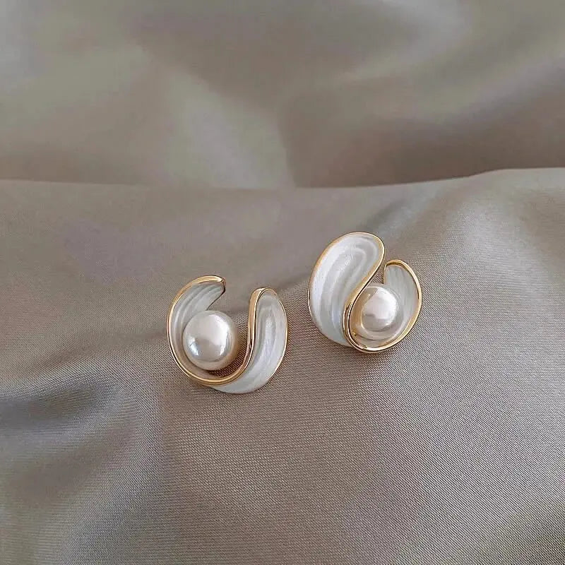 Orecchini con Perle e Opale Dorati