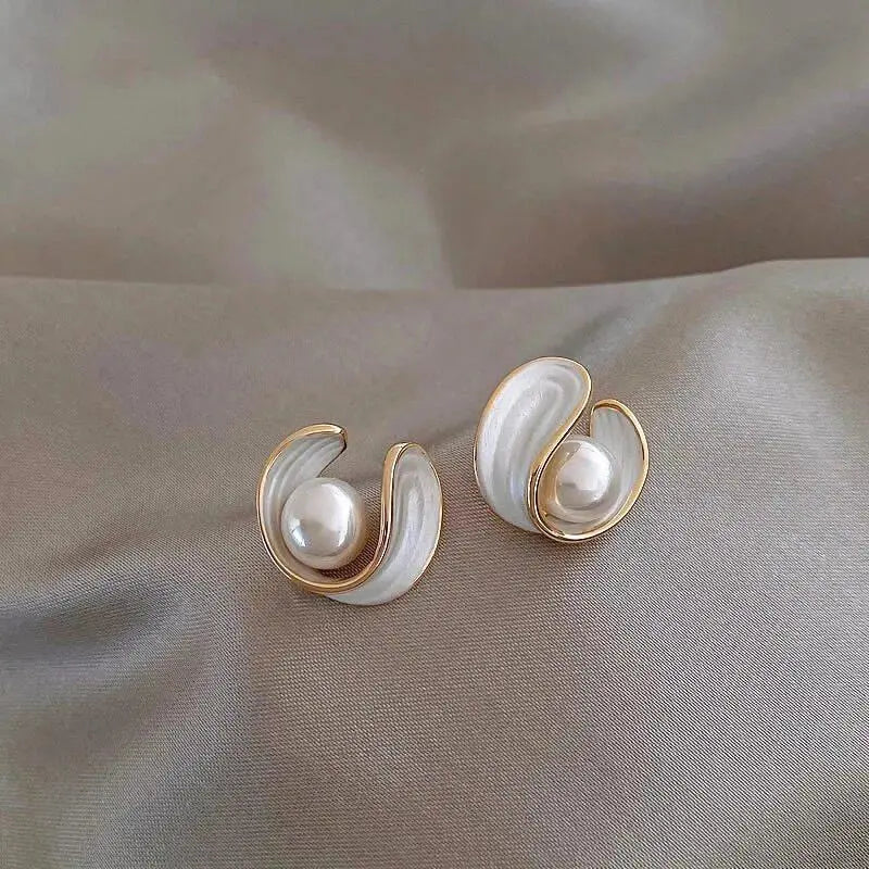 Orecchini con Perle e Opale Dorati