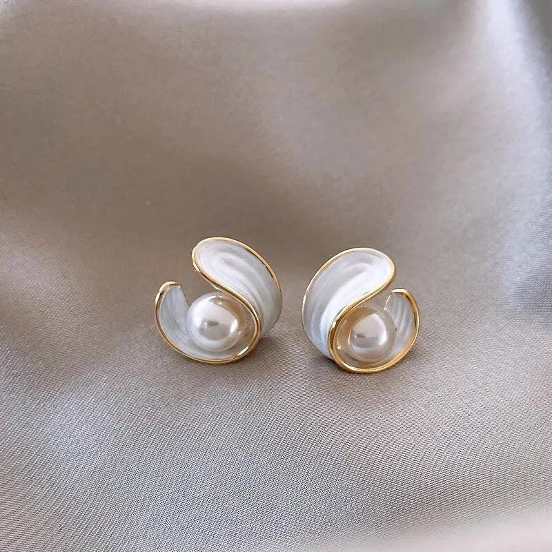 Orecchini con Perle e Opale Dorati