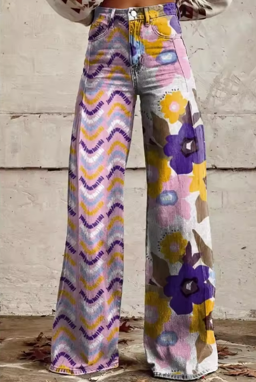 Isadora | Pantaloni boho floreali