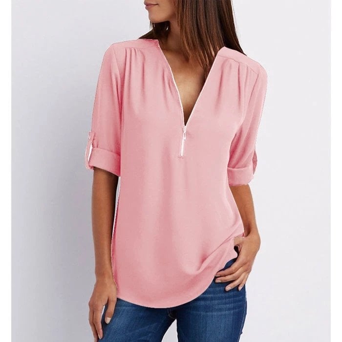 Gwen | Blusa chic con zip