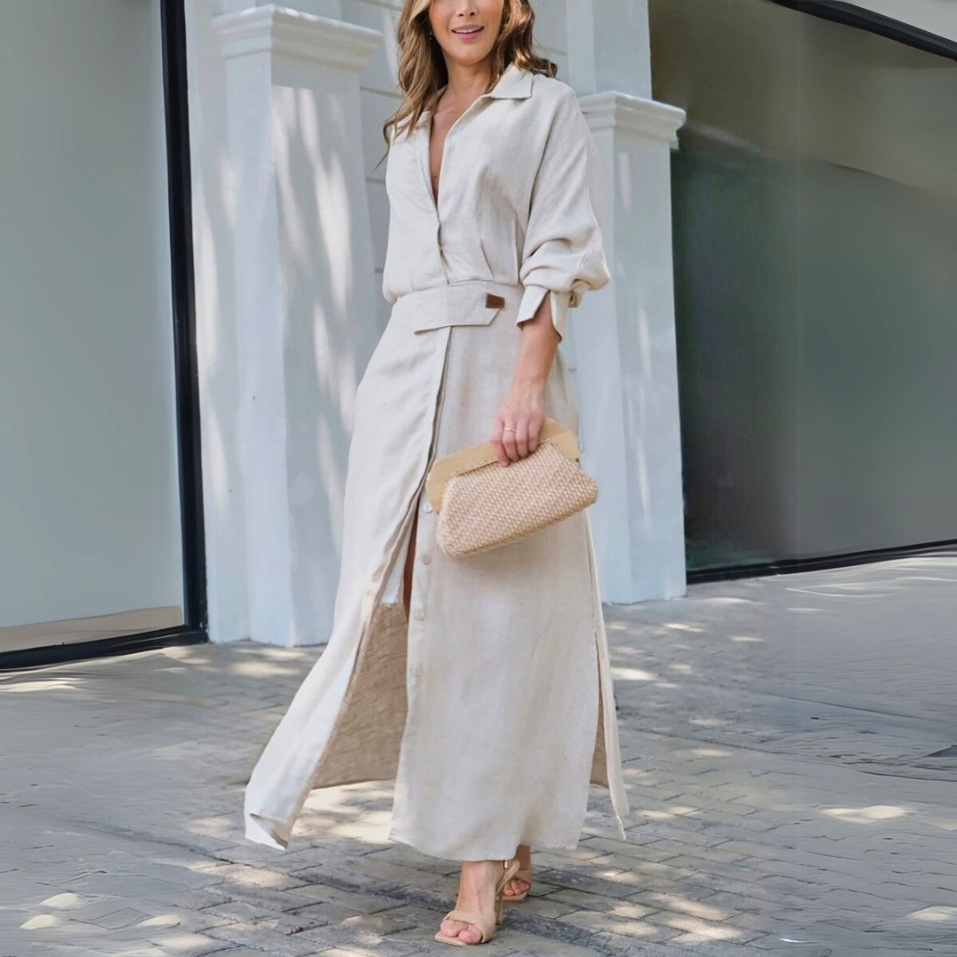 Jeanette | Abito maxi elegante con scollo a V