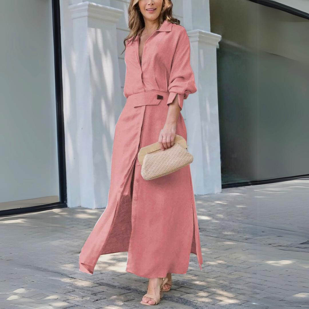 Jeanette | Abito maxi elegante con scollo a V