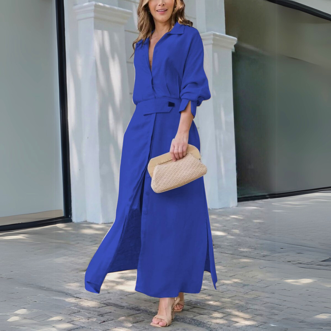 Jeanette | Abito maxi elegante con scollo a V
