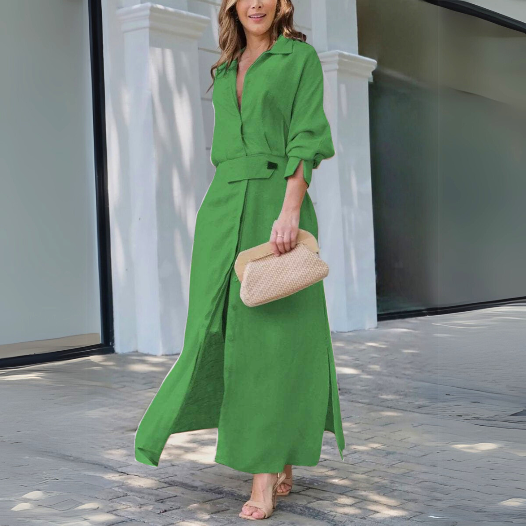 Jeanette | Abito maxi elegante con scollo a V