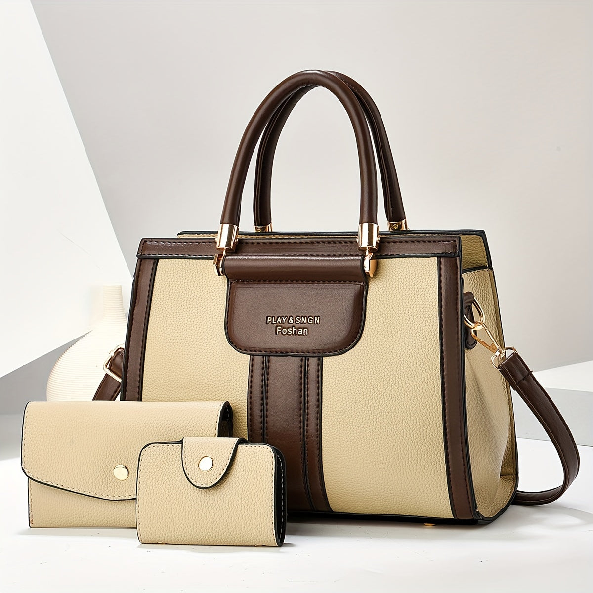 Luna | Set 3 pezzi borse in pelle elegante