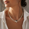 Collana vintage donna con perle