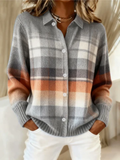 Elena | Blusa hoodie a quadri in toni morbidi