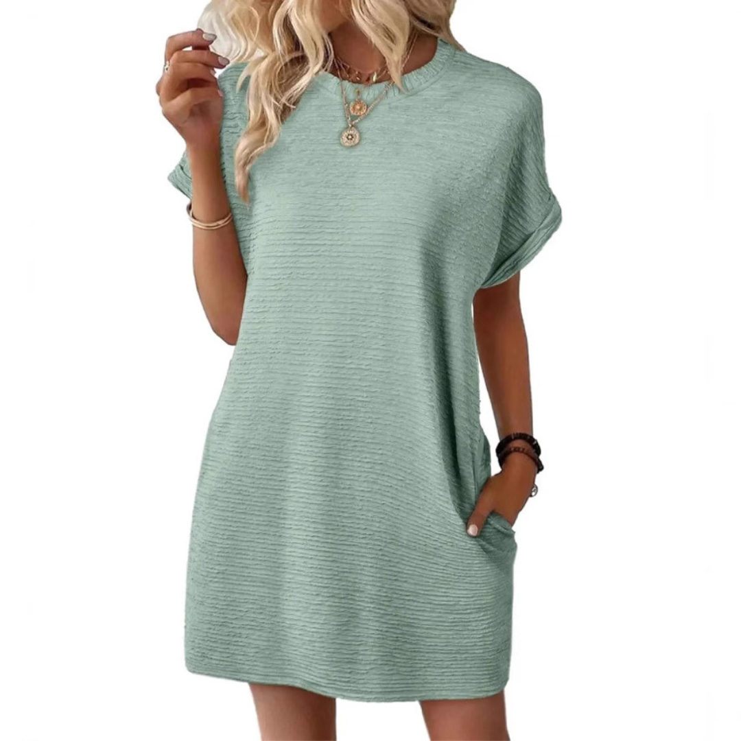 EVASHA | Abito estivo minimal girocollo