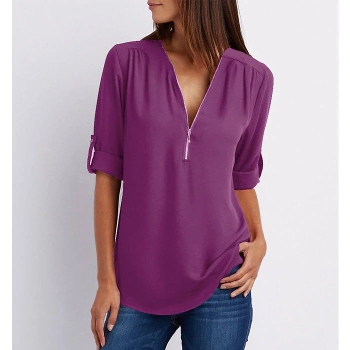 Gwen | Blusa chic con zip