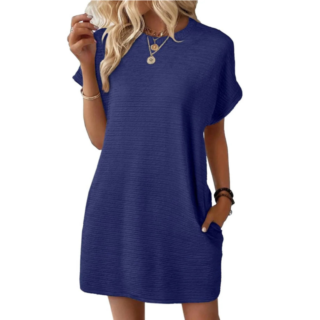 EVASHA | Abito estivo minimal girocollo