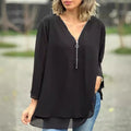 Lorelai | Blusa in chiffon con zip
