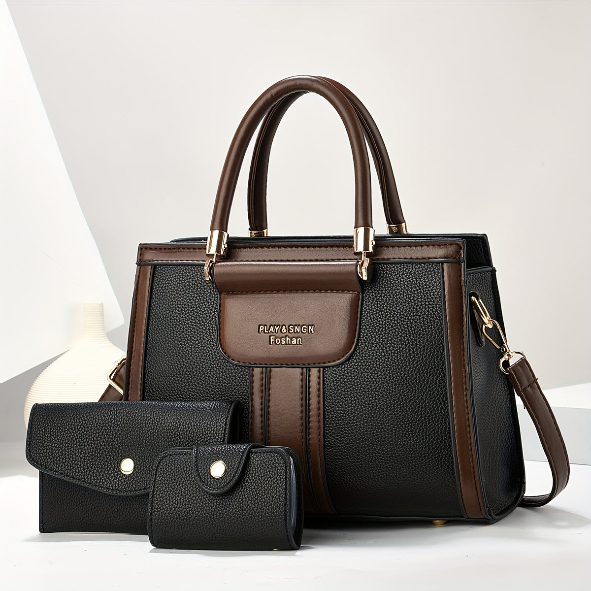 Luna | Set 3 pezzi borse in pelle elegante