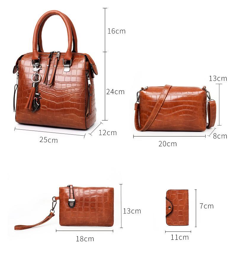 Evelyn | Set 4 pezzi borse in pelle everyday elegance