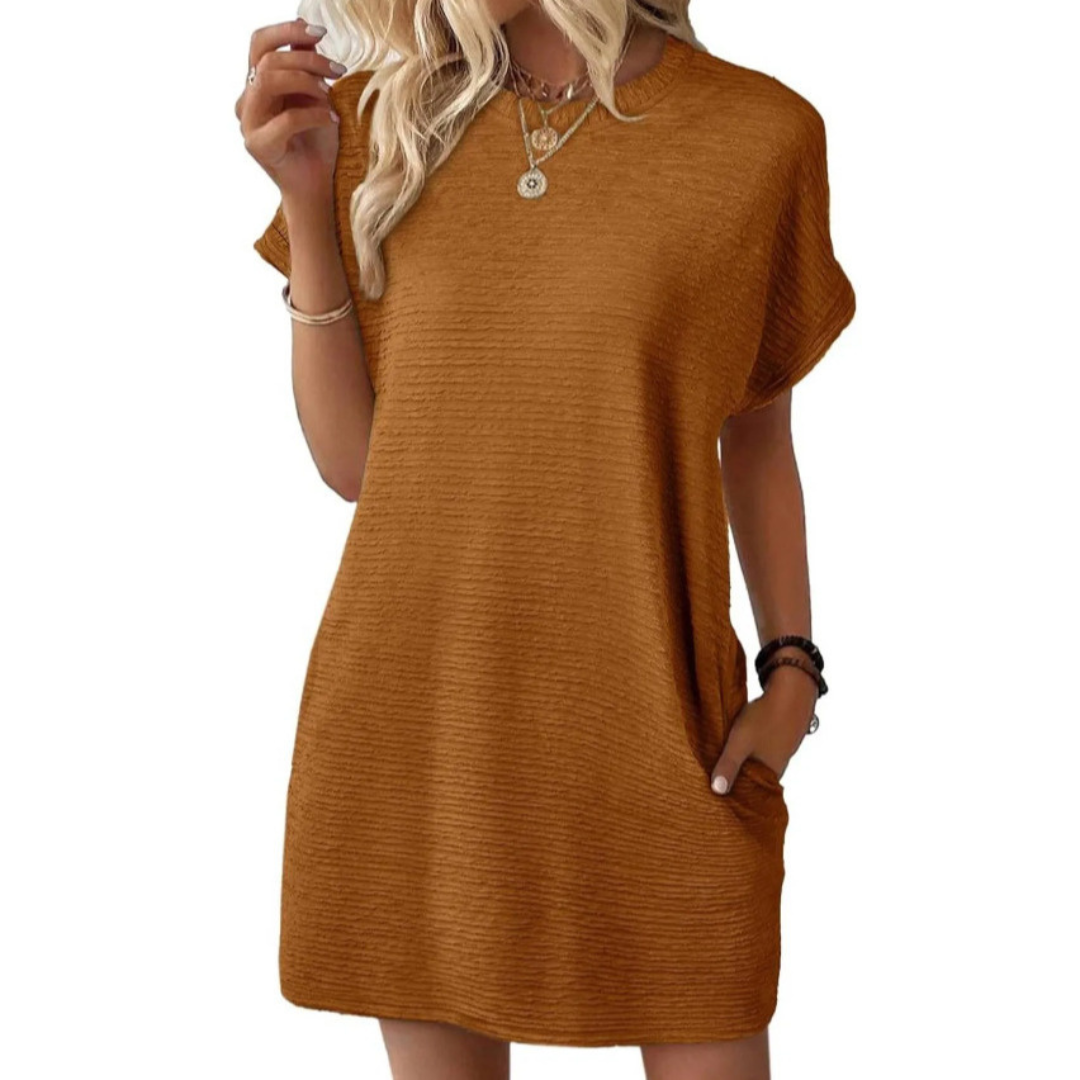 EVASHA | Abito estivo minimal girocollo