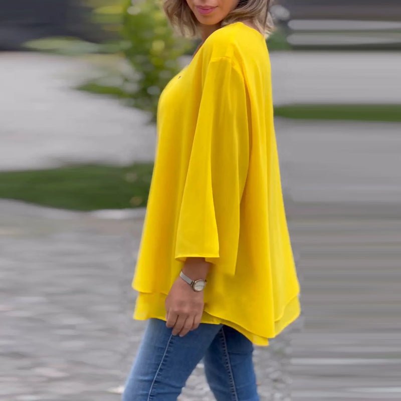 Lorelai | Blusa in chiffon con zip