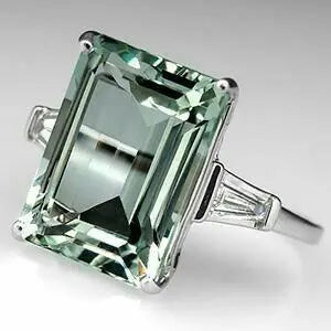 Anello Vintage con Cristallo e Pietra Turchese
