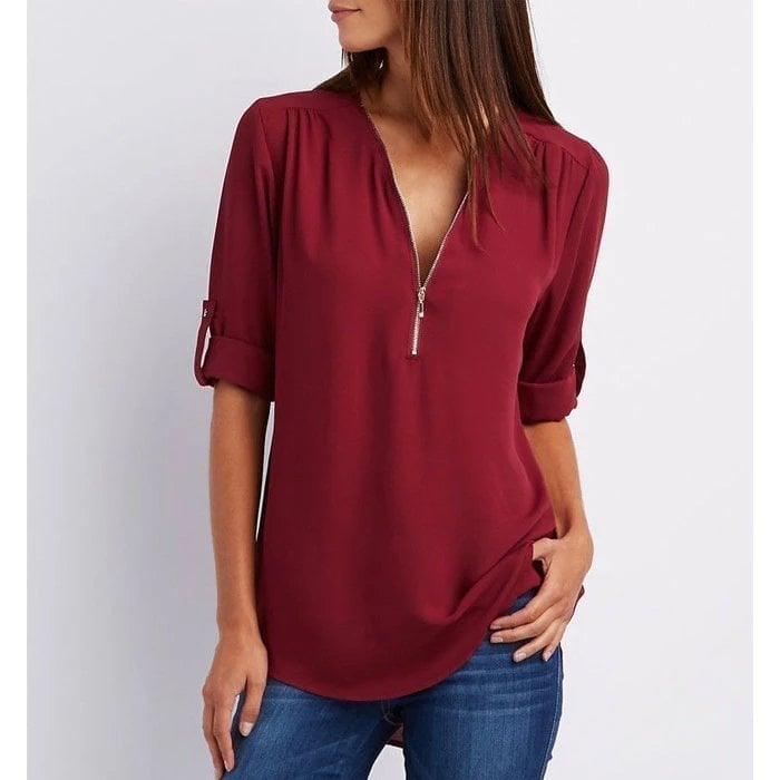 Gwen | Blusa chic con zip