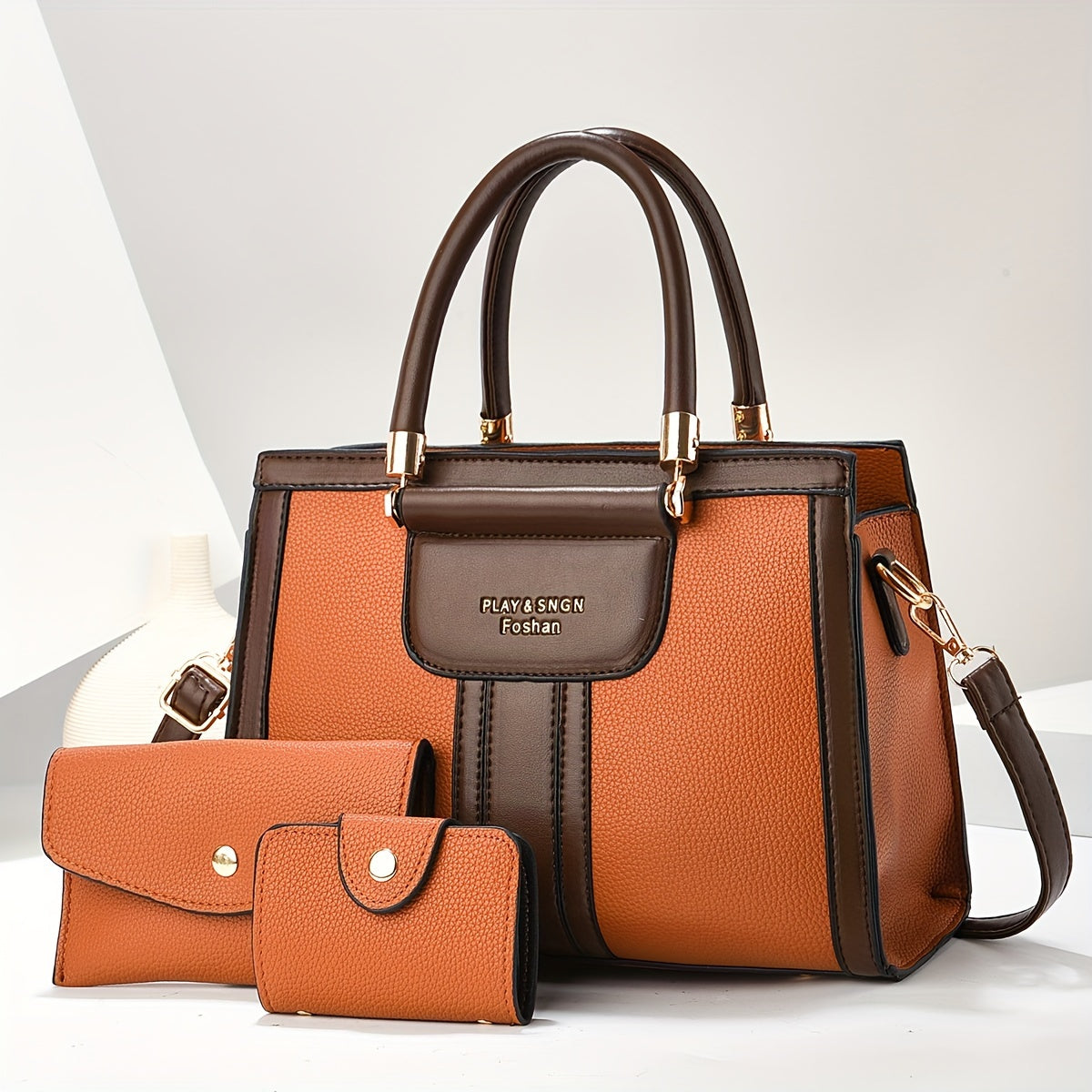 Luna | Set 3 pezzi borse in pelle elegante
