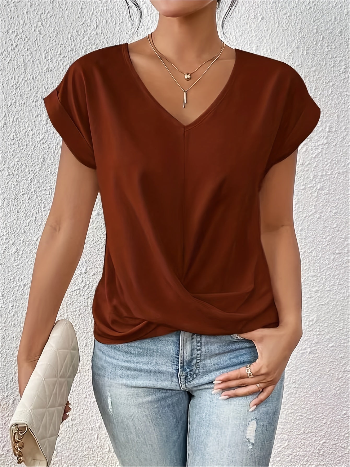 Zoe | T-shirt casual con scollo a cuore