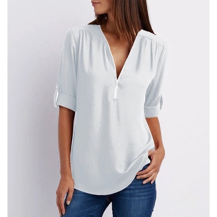 Gwen | Blusa chic con zip