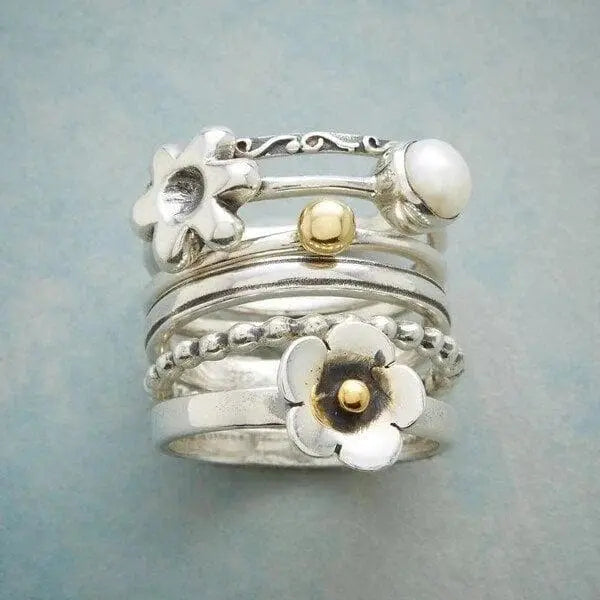 Collana Floreale con Perline e Perle