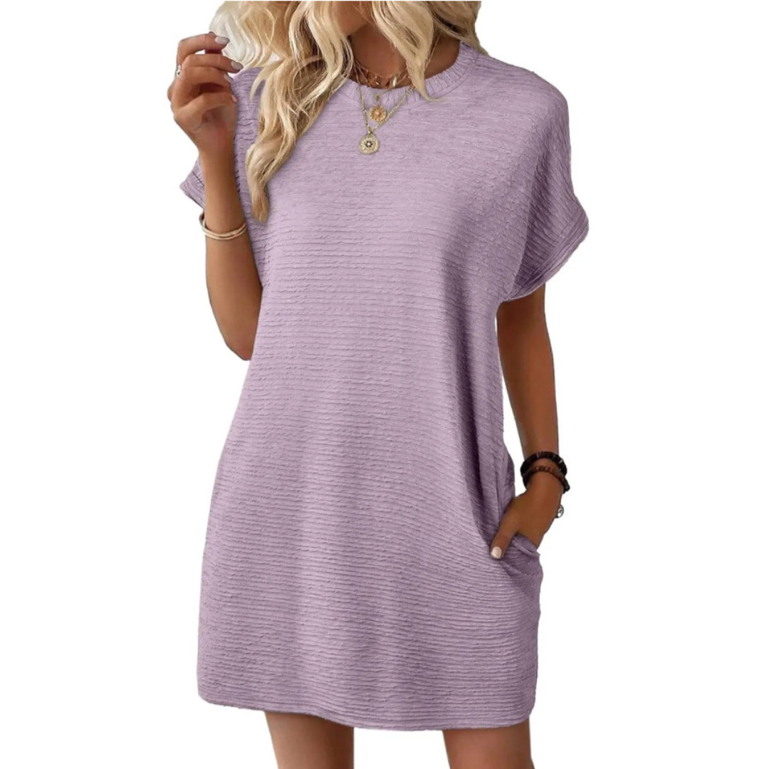 EVASHA | Abito estivo minimal girocollo