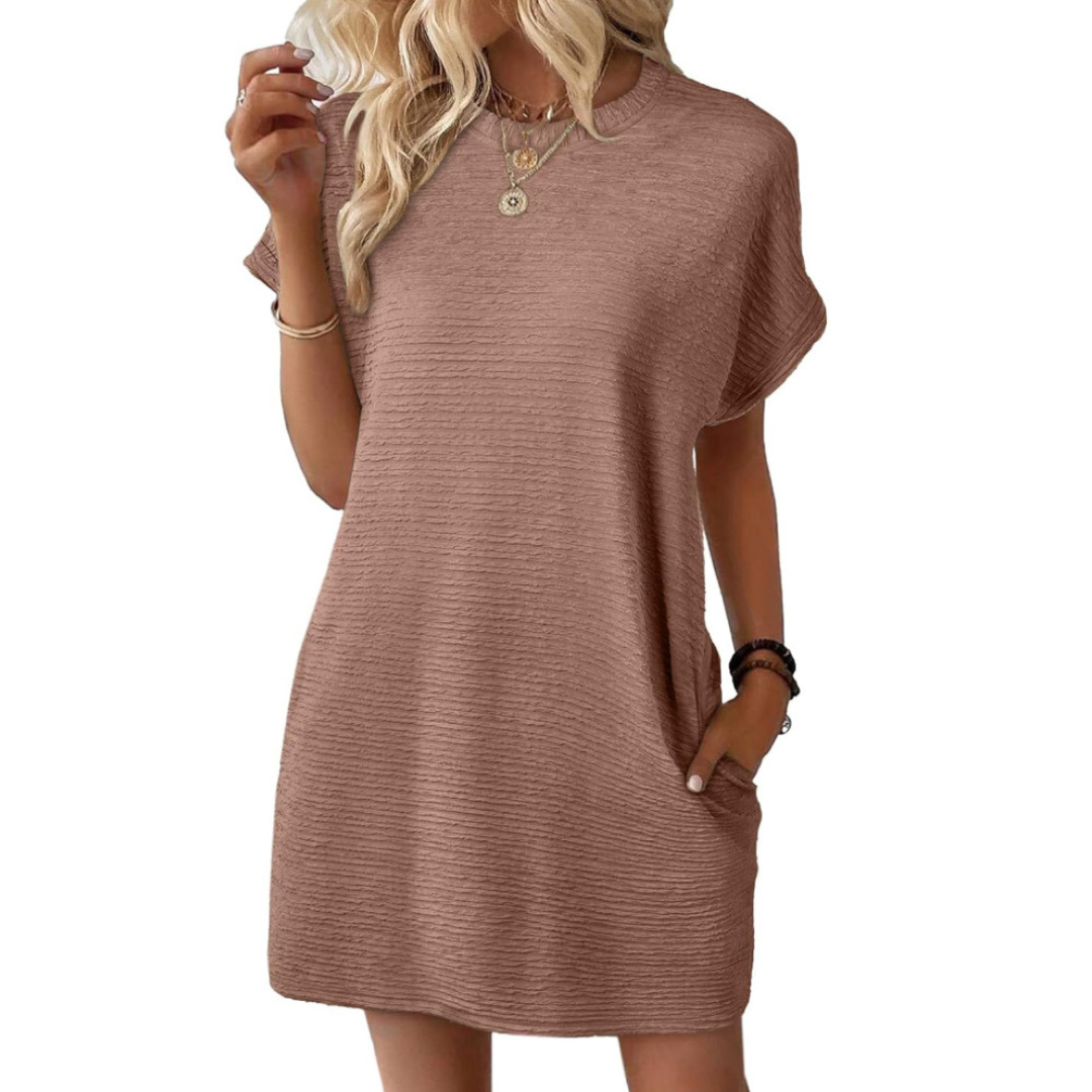 EVASHA | Abito estivo minimal girocollo