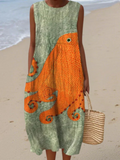 Tess | Abito midi oceanico