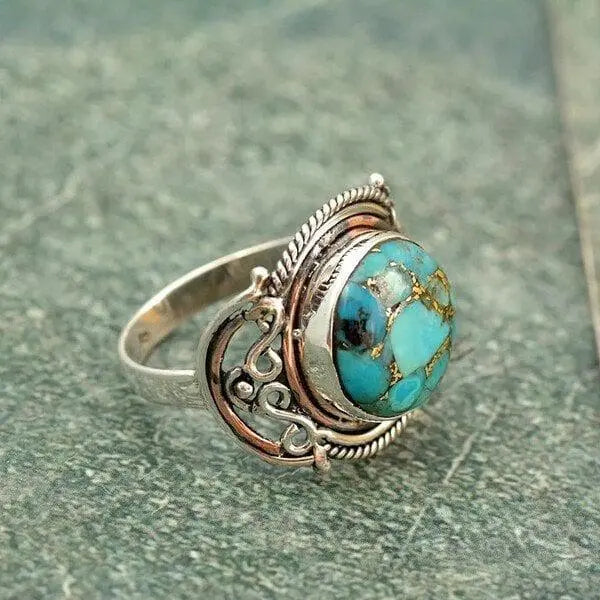 Anello Boho con Pietra Turchese
