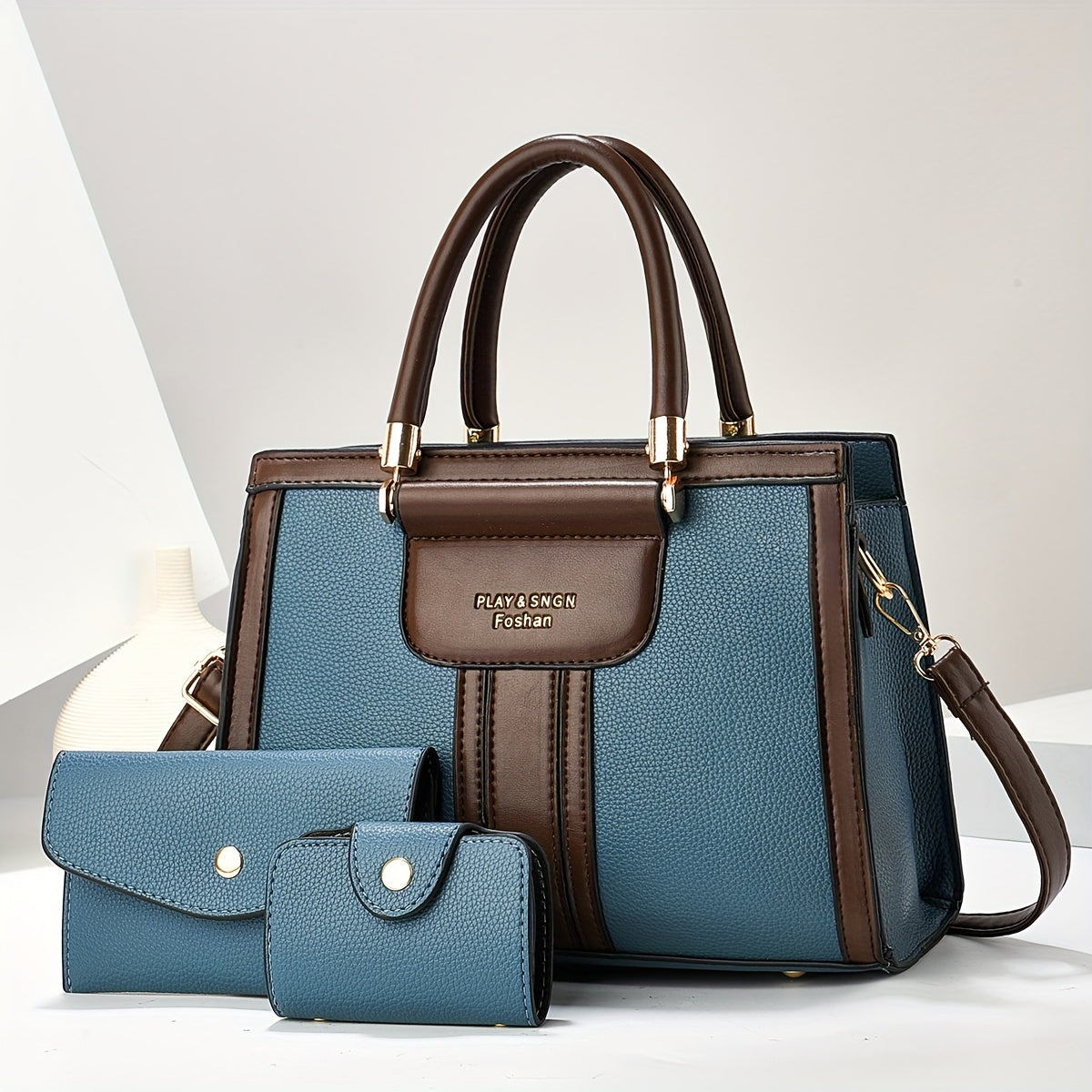 Luna | Set 3 pezzi borse in pelle elegante