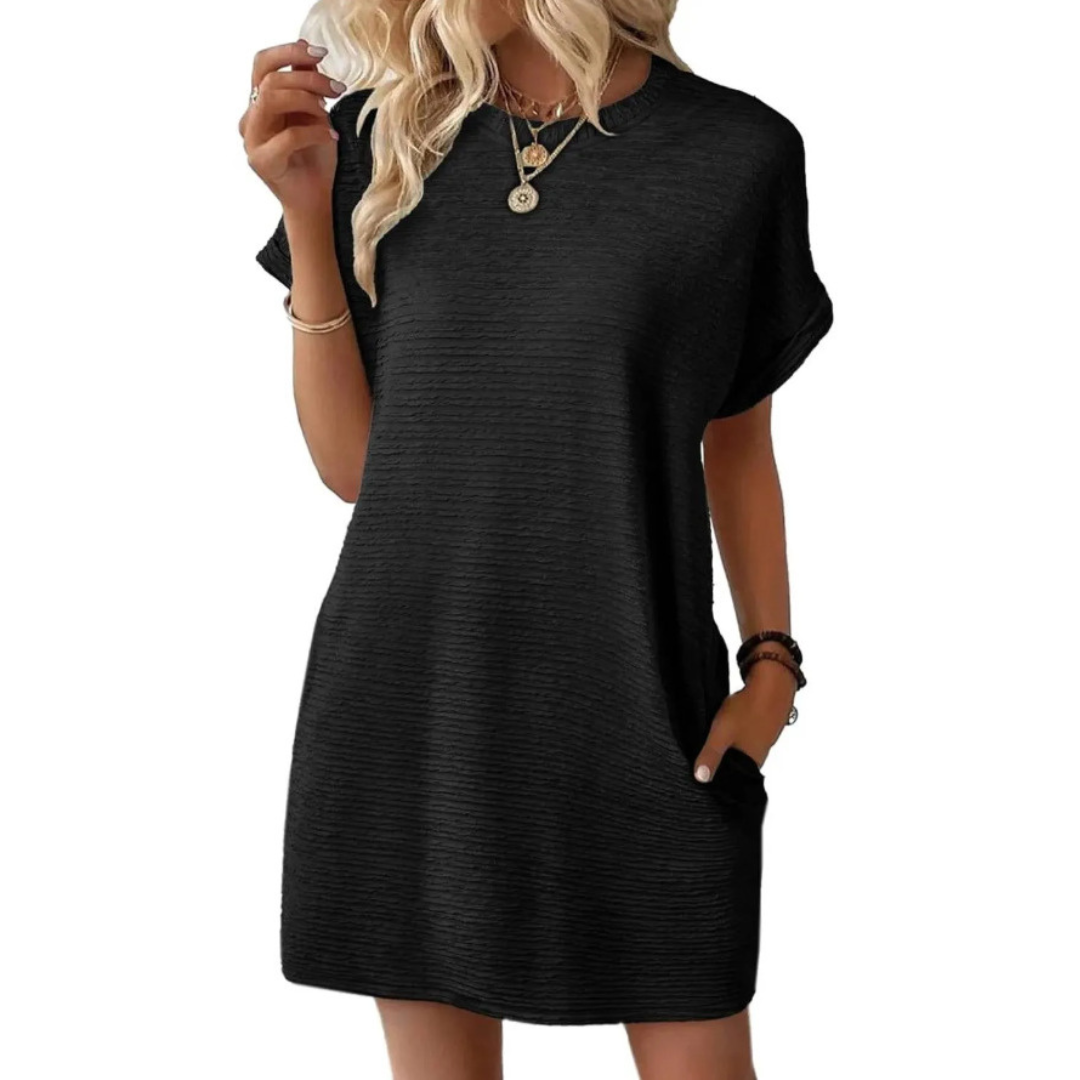EVASHA | Abito estivo minimal girocollo