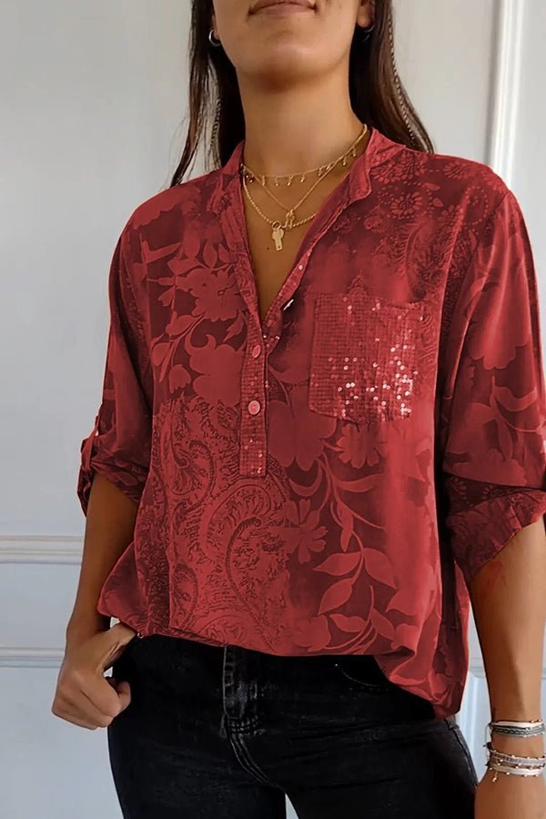 Pauline | Top elegante con paillettes