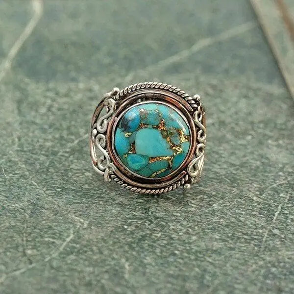 Anello Boho con Pietra Turchese