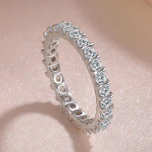 Anello con Zirconia Argentato