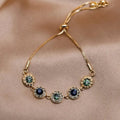 Bracciale Regolabile con Zirconia Dorato