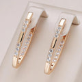 Orecchini Elegante con Zirconia Dorati