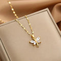 Collana con Cristallo Dorata